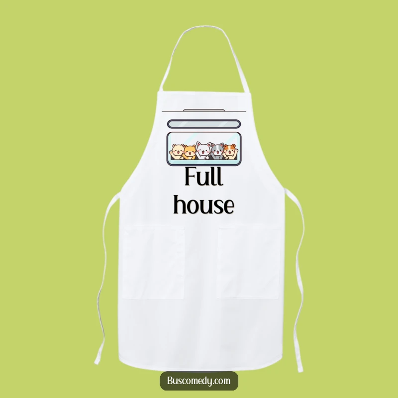 Funny Animal Bus Apron: Cute Passengers Wear for Cheerful Cooks