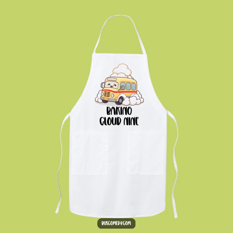 Funny Bus Cloud Giggle Apron: Cook with Laughter in this Hilarious Kitchen Essential
