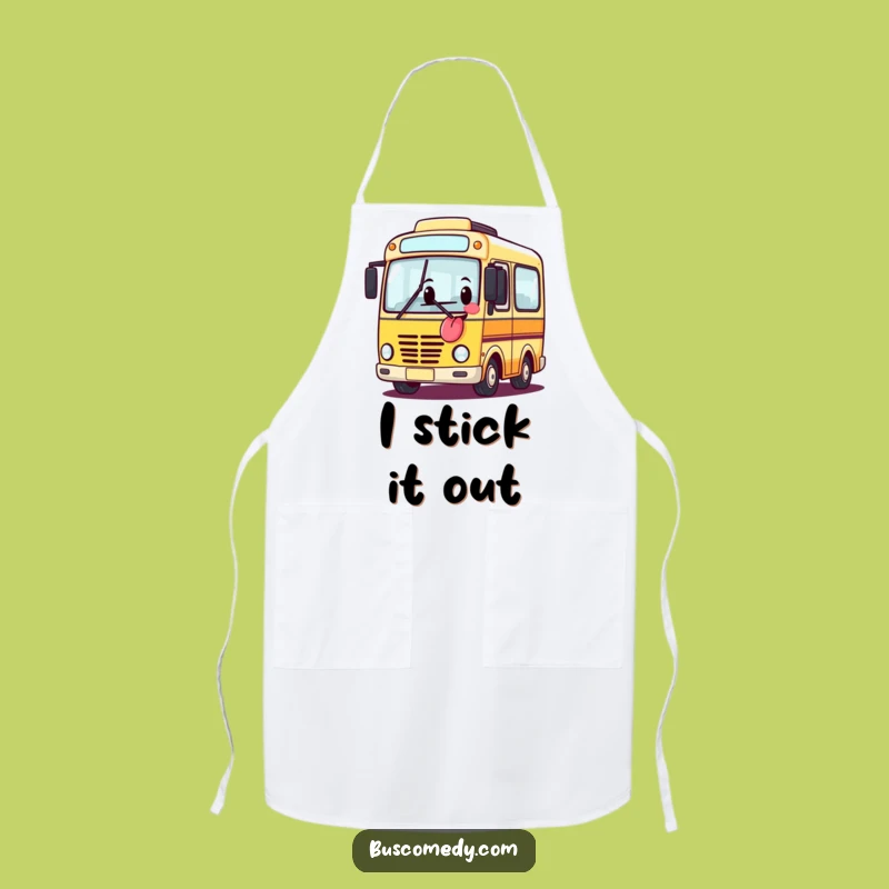 Funny Bus Tongue Out Apron: Chef’s Humor, The Perfect Kitchen Hilarious Gift!