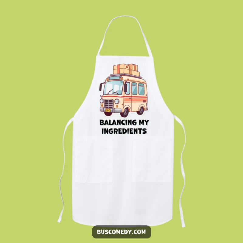 Funny Delivery Bus Apron - Chef's Package Balancing Gift
