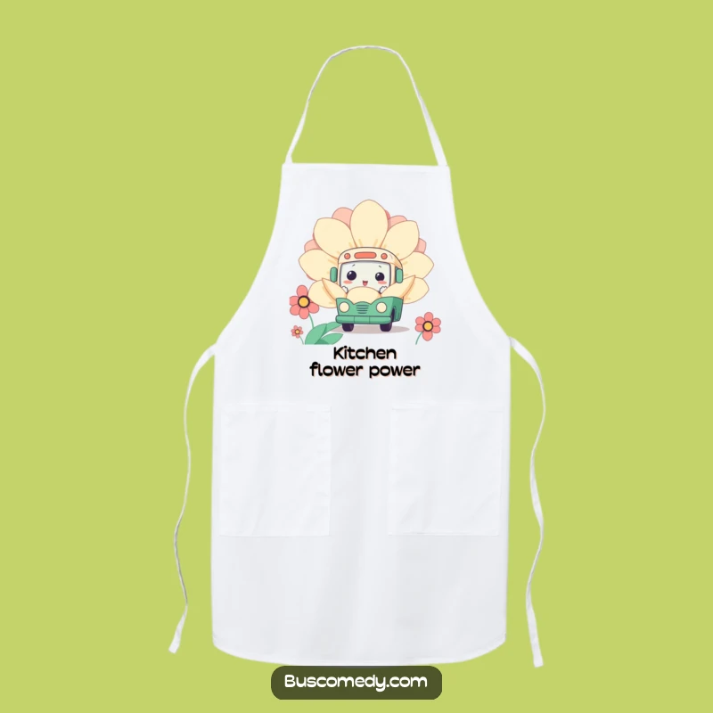 Funny Kawaii Bus Flower Apron: Garden Fun - Practical Funny Gift!