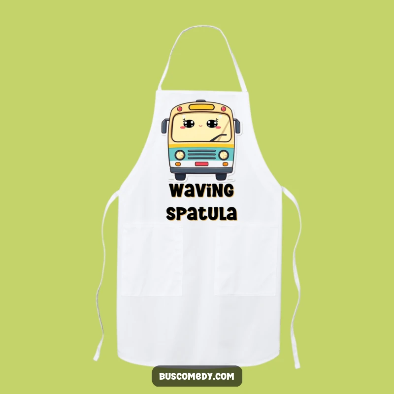 Funny Smiling Bus Apron: Cook with a Smile, a Cheerful Funny Gift