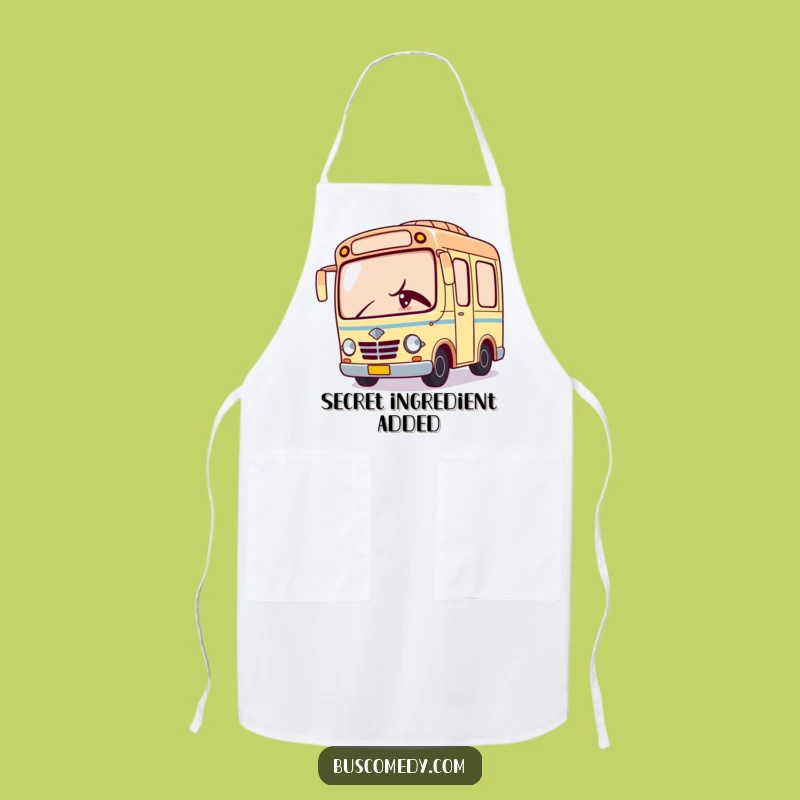 Funny Kawaii Bus Apron: Cook with a Mischievous Wink!