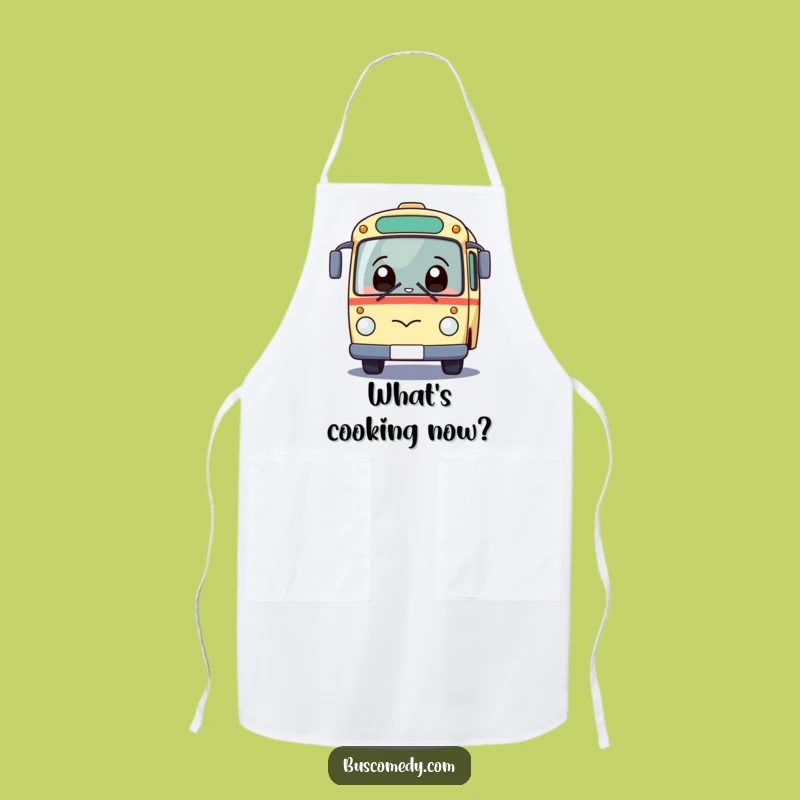 Funny Kawaii Bus Apron: Giggling Surprise While Cooking - Practical Funny Gift!