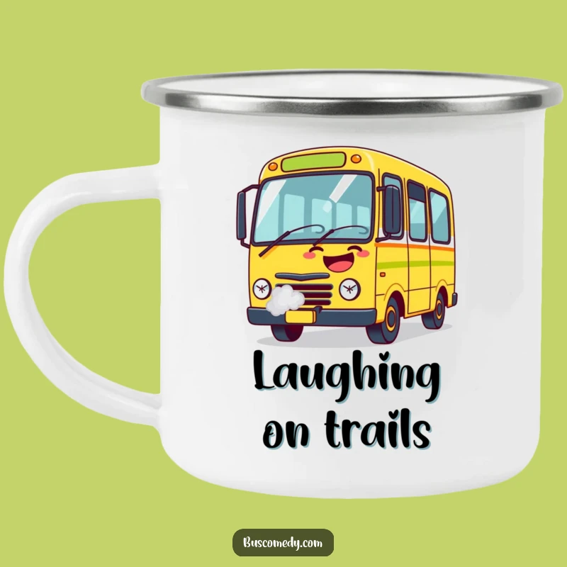 Funny Campfire Bus Mug: Hilarious Laughing Design, Durable & Funny Gift