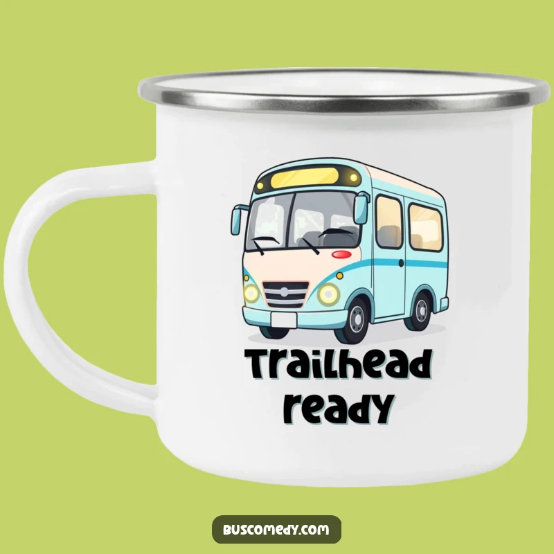 Funny Winking Bus Camping Mug: Durable Character Cup for Outdoor Fun