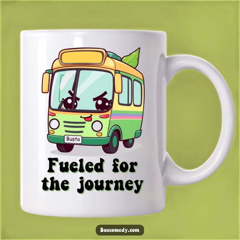 Funny Determined Bus Leaf Race Mug: Quirky Motivational Gift