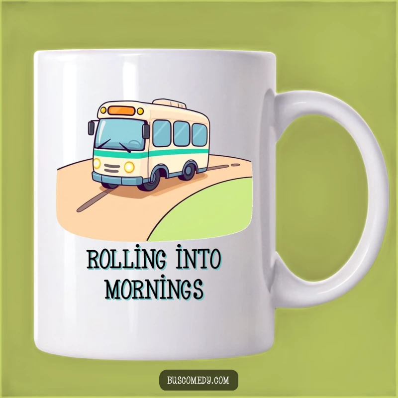 Funny Rolling Bus Mug: Adventure Awaits with Exciting Humor