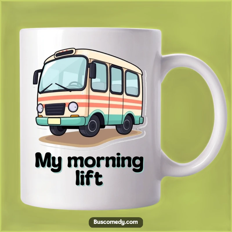 Funny Wobbly Bus Mug: Hilarious Driving Mishap, Perfect Funny Gift for Drivers