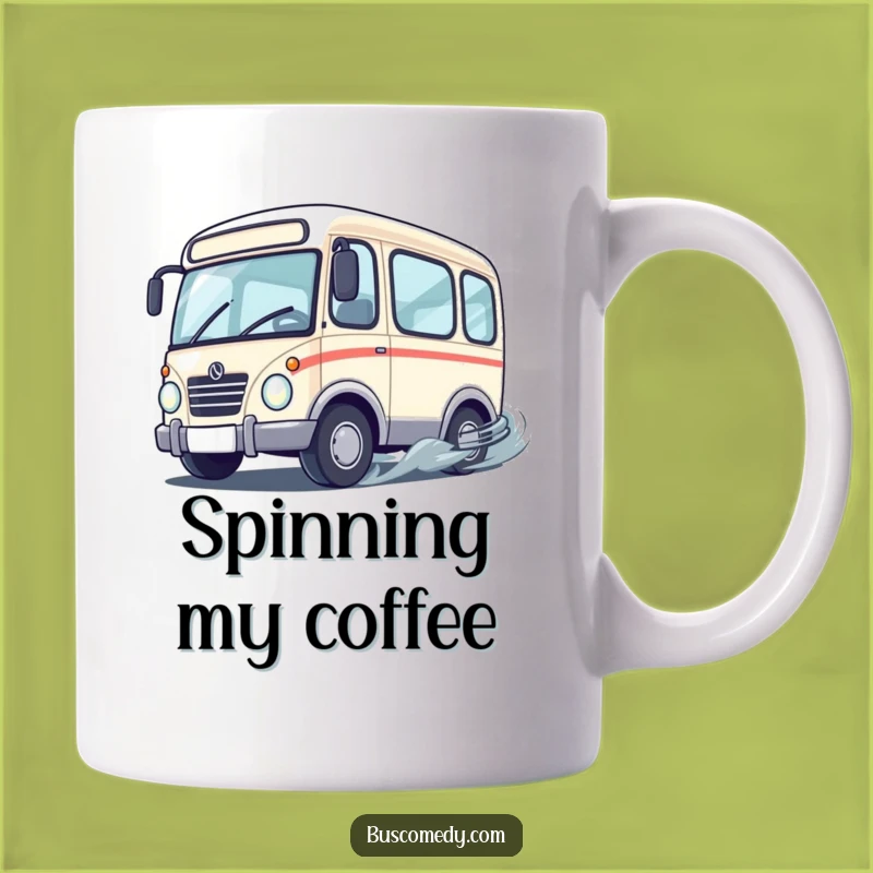 Funny Drifting Bus Mug - Hilarious Gift for Speed Demons!
