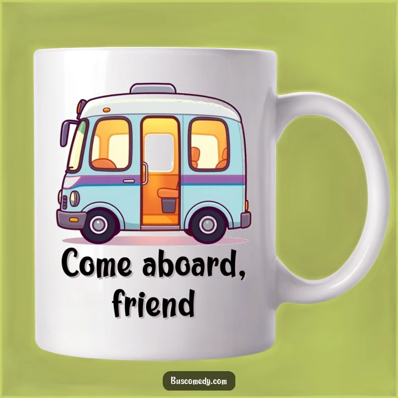 Warm Glow Bus Mug: Friendly Illuminating Bus, Cozy & Welcoming Gift Idea!