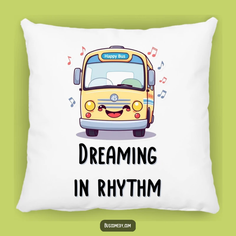 Funny Happy Bus Music Pillow: Cozy Musical Comfort Gift
