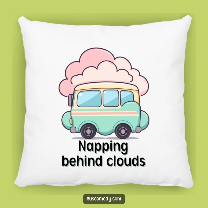 Funny Shy Bus Pillow: Peeking Character, Soft & Cozy Funny Gift