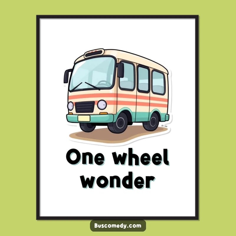 Funny Driving Bus Digital Art: Instant Hilarious Decor, Perfect Funny Gift