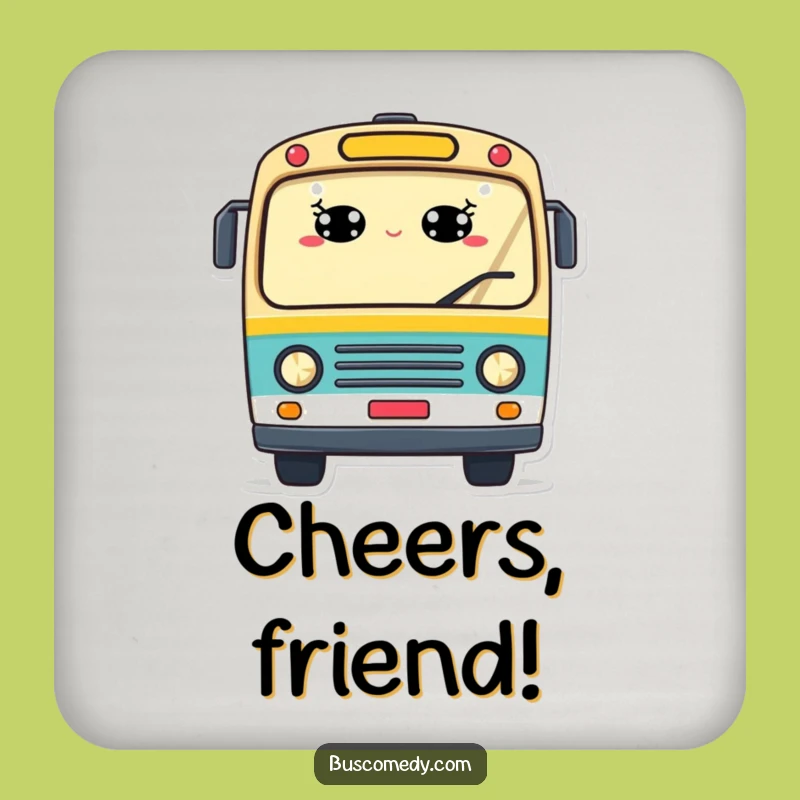 Funny Smiling Bus Coasters: Protect Surfaces with Smiles, a Funny Set