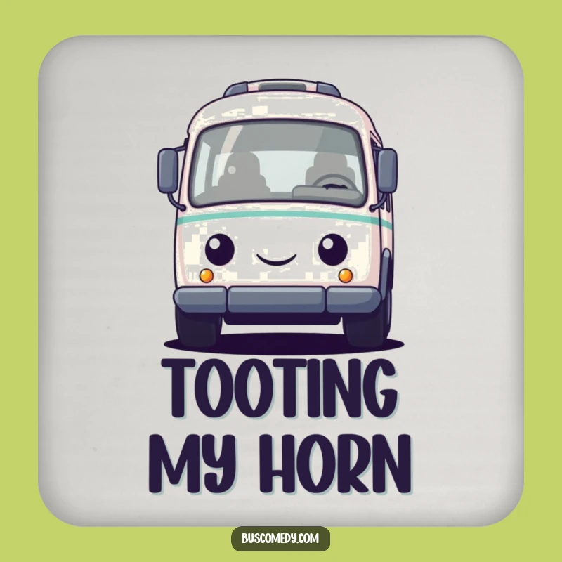 Funny Bus Honking Coaster Set: Protect Surfaces with Cheer