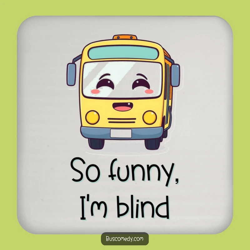 Funny Foggy Bus Drink Coaster: Windshield Fogged, Protect Surfaces Funny Gift