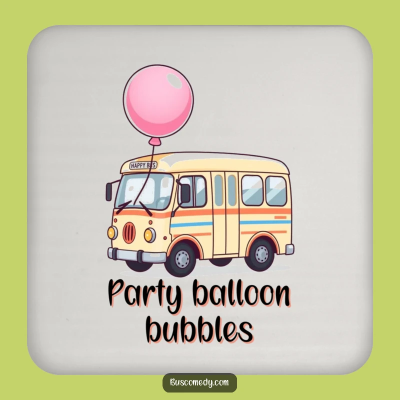 Funny Happy Bus Coaster: Protect Surfaces with Joy, Perfect Funny Gift Set