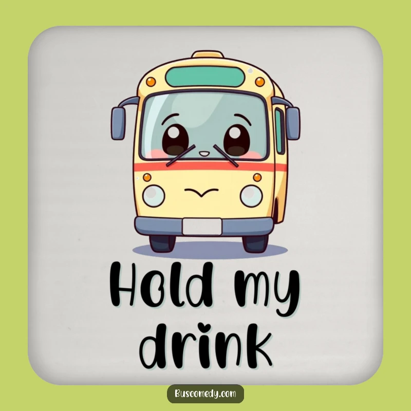 Funny Kawaii Bus Coaster Set: Giggling Surprise Protection - Smart Funny Gift!