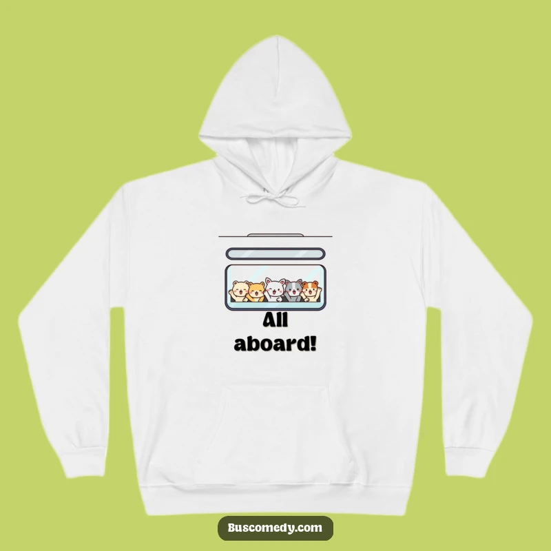 Funny Animal Bus Hoodie: Cozy Character Sweatshirt for Happy Commutes