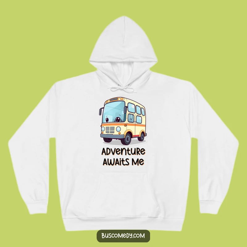Cozy Funny Adventure Bus Hoodie: Enthusiastic Character, Ultimate Warm Funny Gift