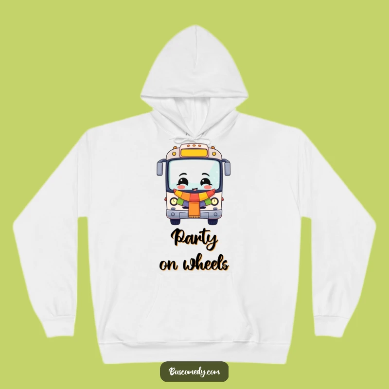 Cozy Funny Cheerful Bus Hoodie: Celebration Vehicle Sweatshirt, Warm Funny Gift!
