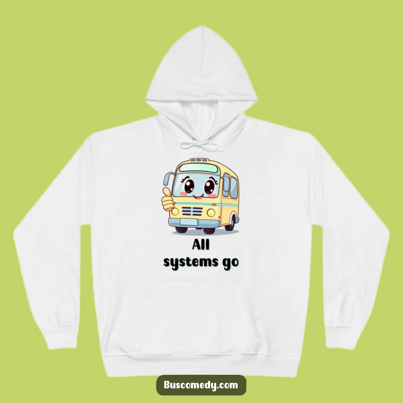 Funny Kawaii Bus Hoodie: Cozy Happy Character, Ideal Funny Gift