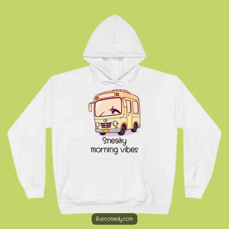 Funny Kawaii Bus Hoodie: Cozy Up with a Mischievous Peeking Character
