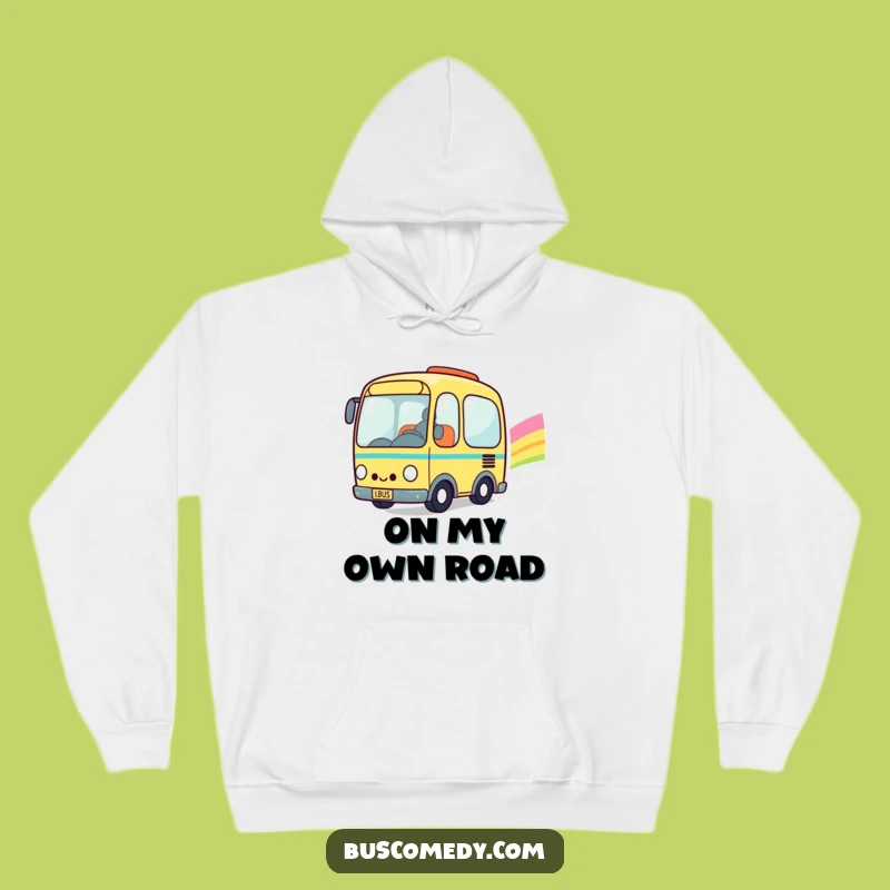 Funny Kawaii Bus Rainbow Hoodie: Cozy Up with Cheerful, Colorful Vibes