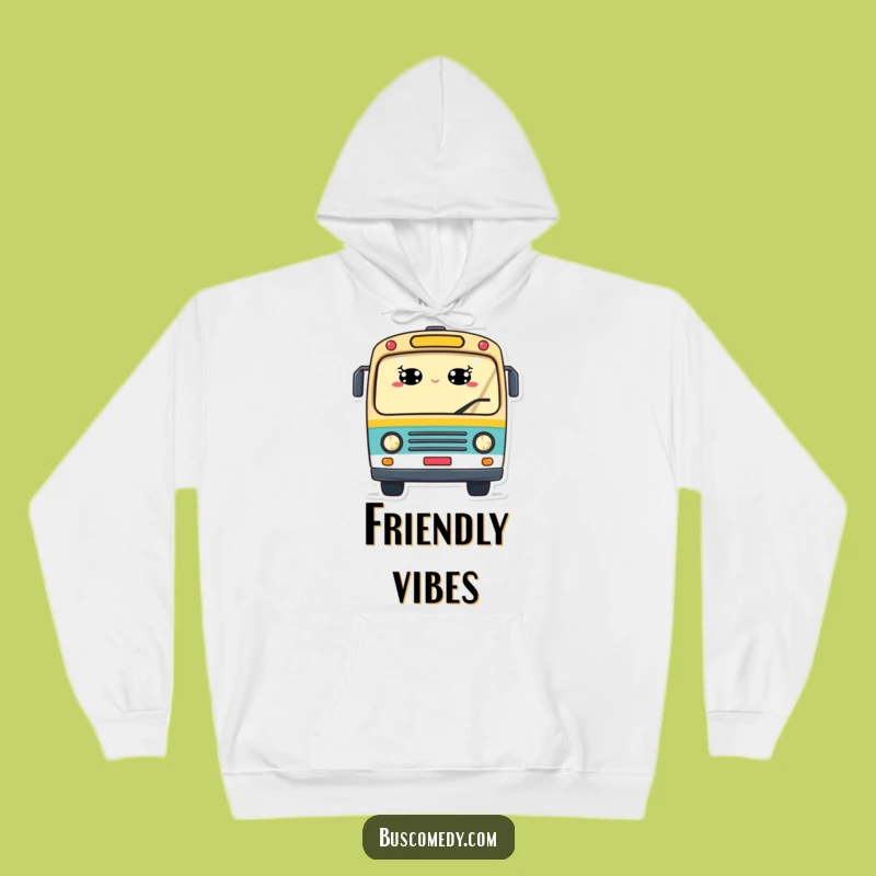 Funny Smiling Bus Hoodie: Cozy Comfort with a Cheerful Vibe, Funny Gift