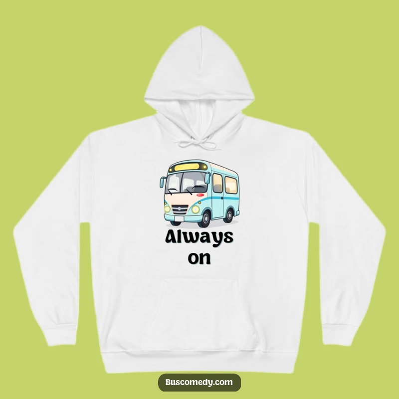 Funny Winking Bus Hoodie: Cozy Character Sweatshirt for a Cheerful Day