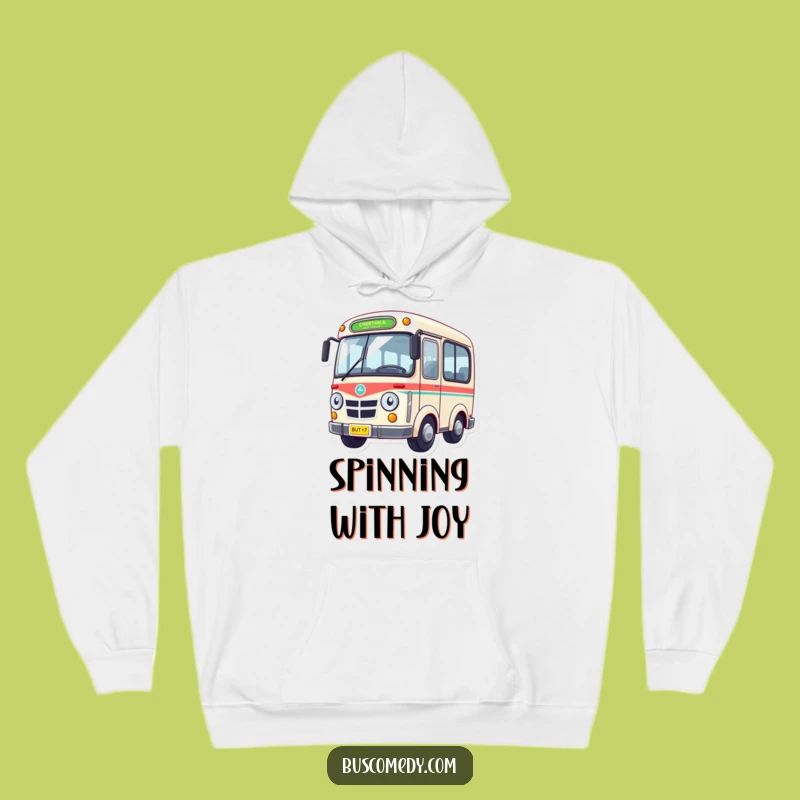 Funny Dizzy Drive Hoodie: Cozy Bus Character, Hilarious & Funny Gift