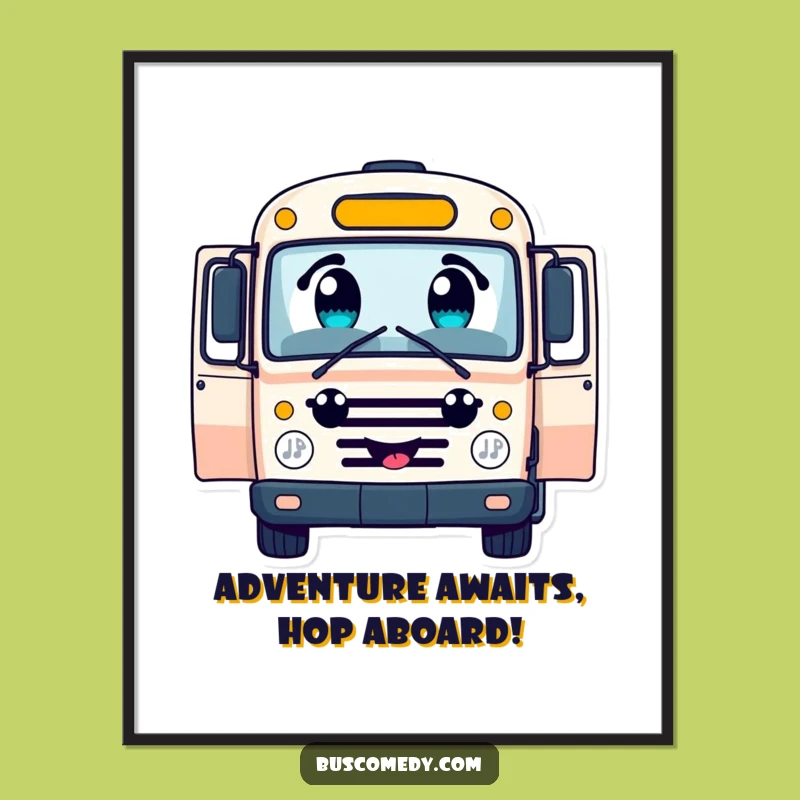 Curious Free Printable Bus Wall Art: Cheerful Character, Whimsical Downloadable Decor