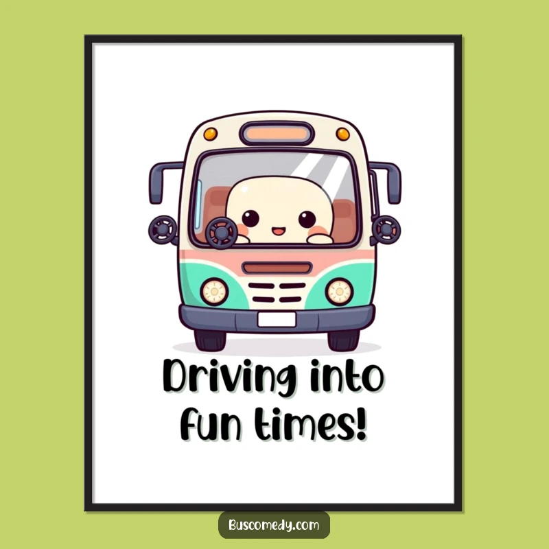 Free Printable Kawaii Bus Wall Art: Funny Downloadable Decor for Busy Spaces