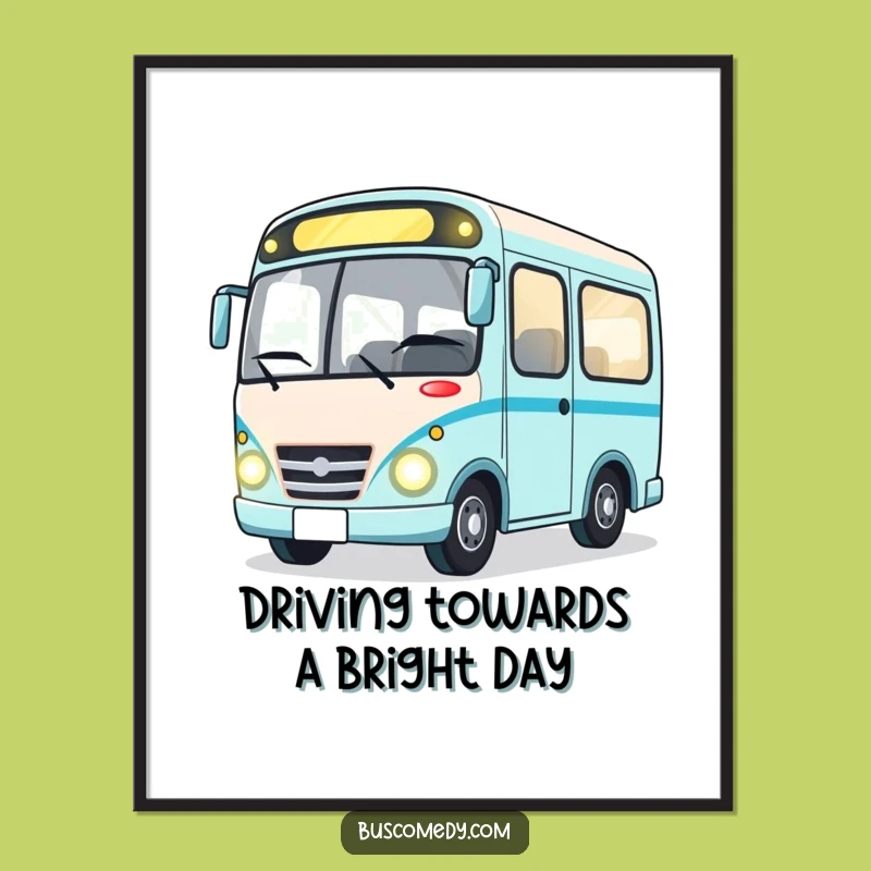 Free Printable Wall Art: Winking Bus Character Funny Downloadable Decor for Your Home