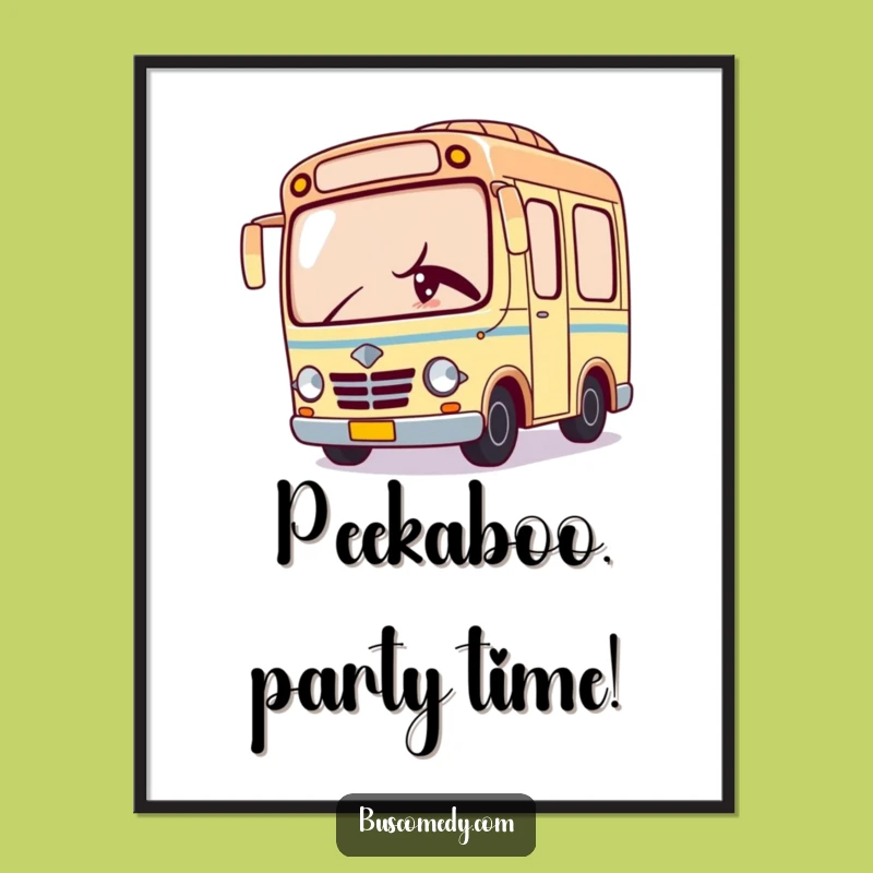 Free Printable Kawaii Bus Wall Art: Funny Downloadable Decor with a Sneaky Charm
