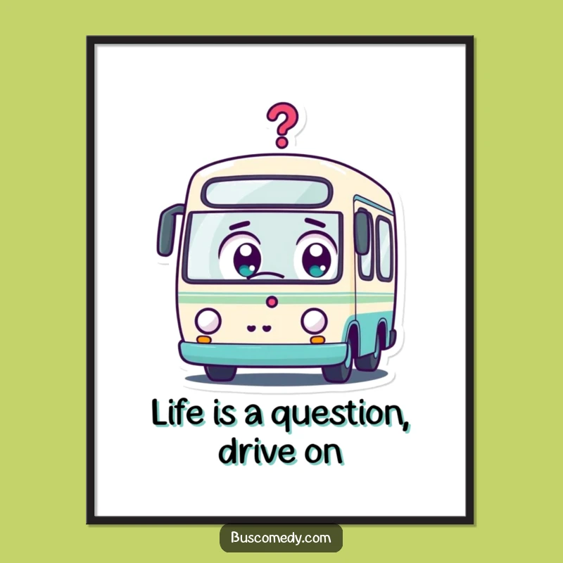 Free Printable Kawaii Bus Wall Art: Funny Surprise Decor, Downloadable Art
