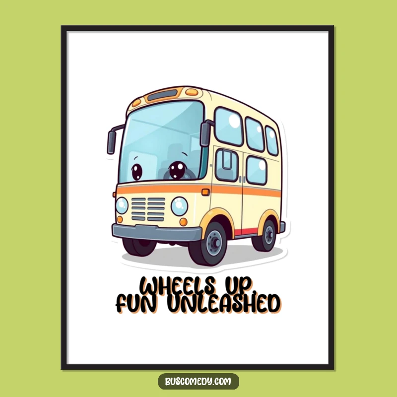 Free Printable Wall Art: Adventure Bus! Funny Downloadable Decor for Kids Rooms