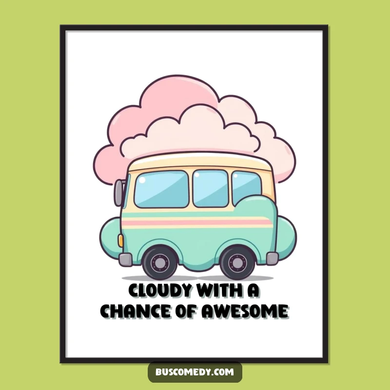 Free Printable Wall Art: Shy Bus Peek! Cute Downloadable Decor for Kids