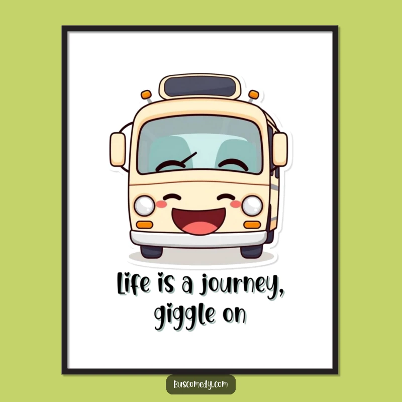 Funny Free Printable Bus Art: Hilarious Joke Telling Wall Decor Download