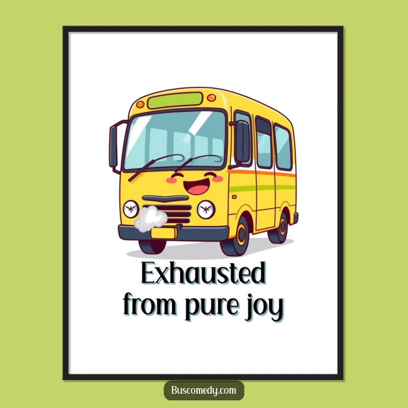 Funny Free Printable Wall Art: Laughing Bus - Hilarious Downloadable Decor