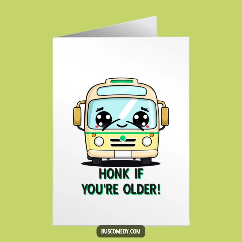 Funny Free Printable Birthday Bus Card: Cheerful Honk Downloadable Greeting Gift