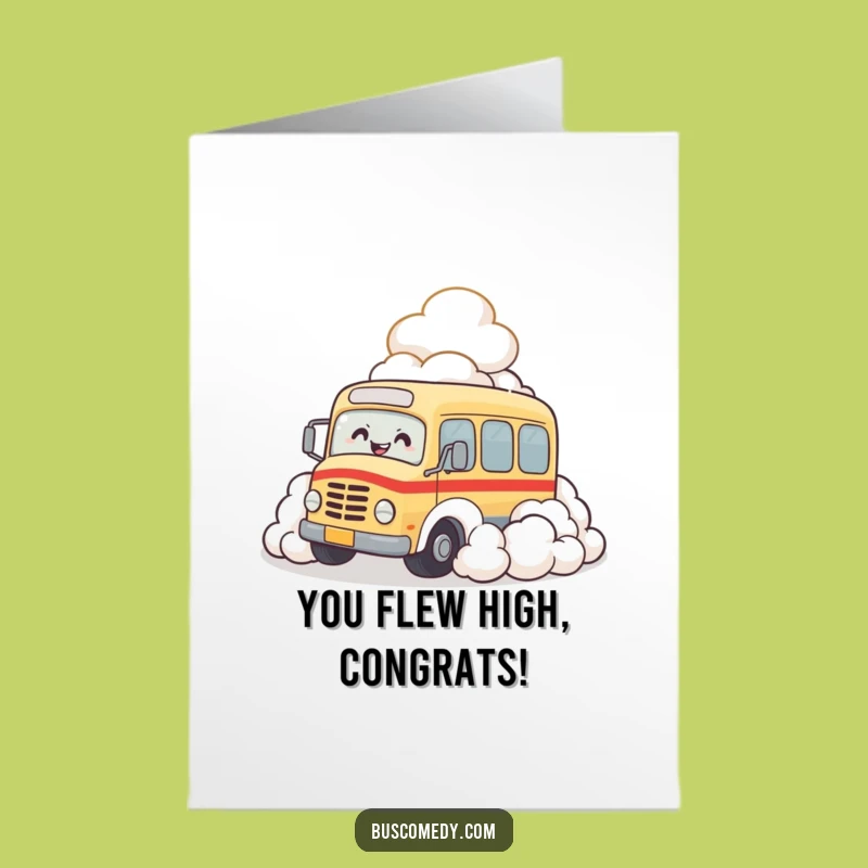 Free Printable Bus Cloud Card: Joyful Congrats Download for Your Celebration