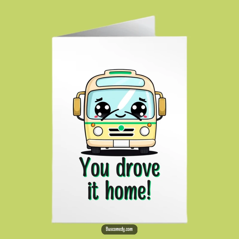 Free Printable Congrats Bus Card: Cheerful Honk Downloadable Greeting for Success