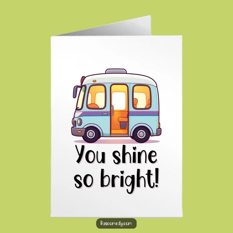Free Printable Congrats Bus Card: Glowing Warmth Instant Download