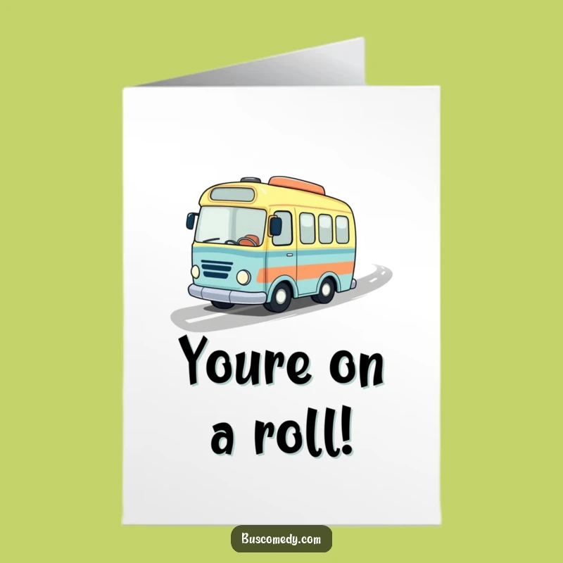 Free Printable Congrats Card: Speedy Hat Bus for a Dynamic Downloadable Gift