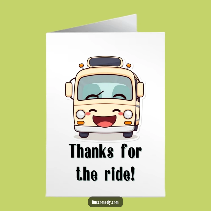 Free Printable Thank You Bus Card: Giggle-Worthy Joke Design Download