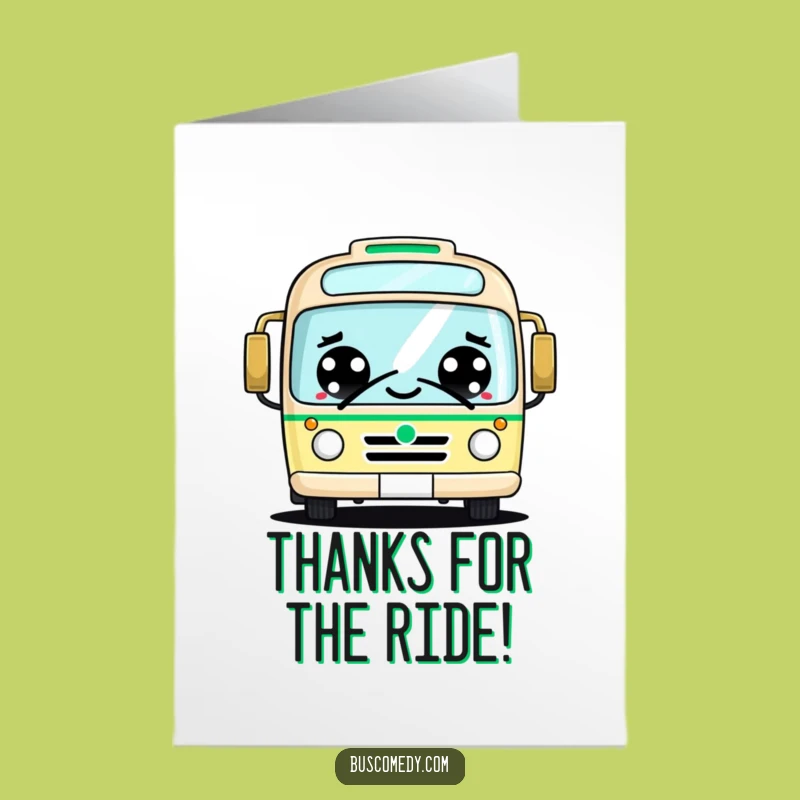 Free Printable Thank You Bus Card: Grateful Honk Downloadable Greeting for Thanks