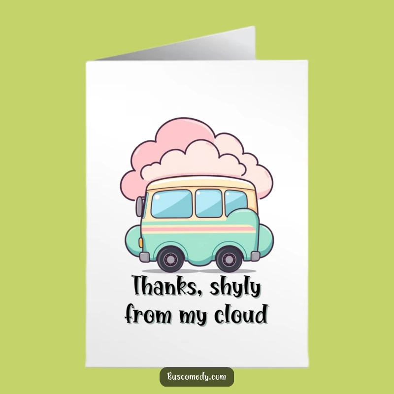 Free Printable Thank You Card: Shy Bus Says Thanks! Downloadable Gift