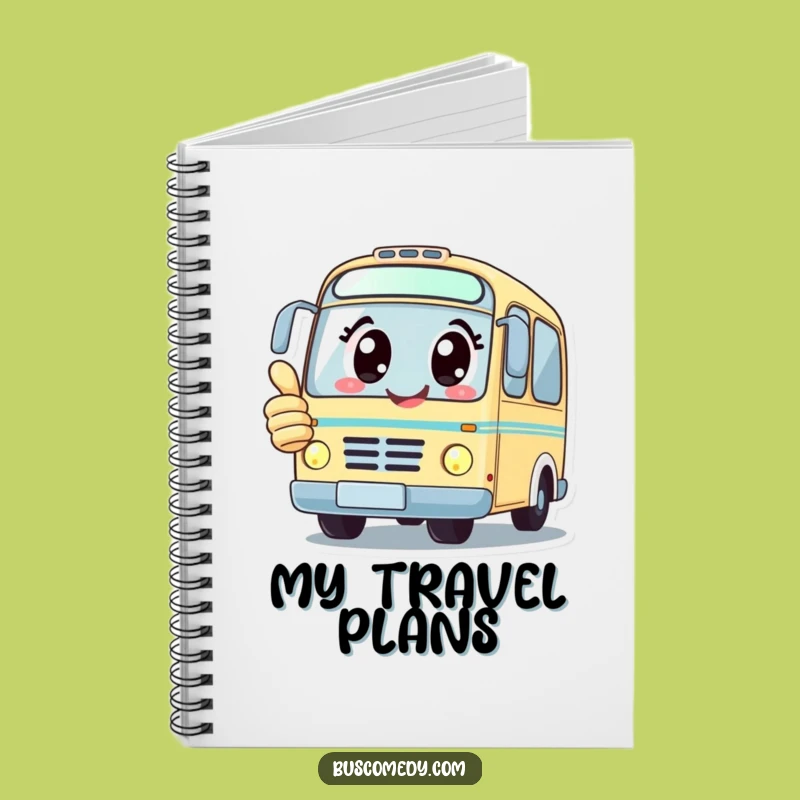 Funny Kawaii Bus Notebook: Happy Journal, Thumbs Up, Perfect Funny Gift